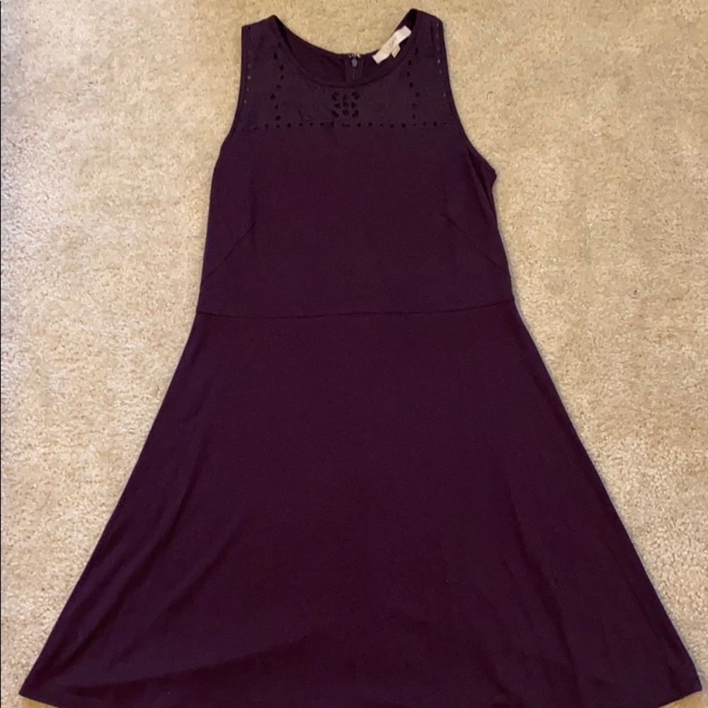 Cute plum Loft Fit & Flare Dress 14